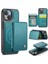 Jeehood iPhone 14 Kılıf Kart Tutucu Çubuğu Deri+Tpu Telefon Kapağı-Cyan (Yurt Dışından) 1