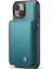 Jeehood iPhone 14 Kılıf Kart Tutucu Çubuğu Deri+Tpu Telefon Kapağı-Cyan (Yurt Dışından) 5