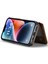 Jeehood iPhone 14 Kılıf Kart Tutucu Kickstand Deri+Tpu Telefon Kapağı-Kahverengi (Yurt Dışından) 4