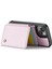 Jeehood iPhone 14 Kılıf Kart Tutucu Kickstand Deri+Tpu Telefon Kapağı-Pembe (Yurt Dışından) 3