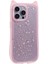 Jtw Serisi iPhone 15 Pro Için Tpu Kılıf Epoksi Glitter Pullarda Tpu Telefon Kapağı Kedi Kulak Tasarımı-Şeffaf Pembe (Yurt Dışından) 3