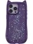 Jtw Serisi iPhone 15 Pro Için Tpu Kılıf Epoksi Glitter Pullarda Tpu Telefon Kapağı Kedi Kulak Tasarımı-Şeffaf Mor (Yurt Dışından) 1