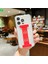 iPhone 15 Pro Kılıf Bileklik Tasarımı Şeffaf Tpu Arka Kapak-Kırmızı (Yurt Dışından) 1