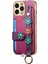 iPhone 14 Pro Max Kılıf Kickstand Deri Arka Koruyucu Kapak 3D Çiçek-Mor (Yurt Dışından) 2