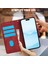 iPhone 15 Plus/14 Plus Kılıf Katlanır Stand Çiçek Deri Telefon Kılıfı Çanta-Kırmızı (Yurt Dışından) 5