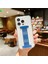 iPhone 15 Pro Kılıf Bileklik Tasarımı Şeffaf Tpu Arka Kapak-Mavi (Yurt Dışından) 1