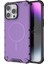 iPhone 13 Pro Max Için Manyetik Kılıf Şerit Desenli Pc+Tpu Hibrit Telefon Kapağı-Mor (Yurt Dışından) 1