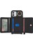 iPhone 12/12 Pro Için Kılıf Kart Çantası Halka Tutucu Litchi Doku Deri + Uzun Askılı Tpu Telefon Kapağı-Siyah (Yurt Dışından) 2