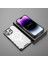 iPhone 13 Pro Max Için Manyetik Kılıf Şerit Desenli Pc+Tpu Hibrit Telefon Kılıfı-Beyaz (Yurt Dışından) 5