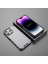 iPhone 13 Pro Max Için Manyetik Kılıf Şerit Desenli Pc+Tpu Hibrit Telefon Kılıfı-Siyah (Yurt Dışından) 5
