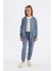 Kız Çocuk Gri Standart Fit Beli Paçası Lastikli Cepli Okul Jogger Eşofman Altı X9036A624AU 1