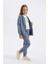 Kız Çocuk Gri Standart Fit Beli Paçası Lastikli Cepli Okul Jogger Eşofman Altı X9036A624AU 2