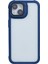 iPhone 13 Kılıf Lens Çerçevesi Kickstand Pc+Tpu Kaymaz Kenar Telefon Kapağı-Koyu Mavi (Yurt Dışından) 1