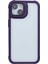 iPhone 13 Için Kılıf Lens Çerçevesi Kickstand Pc+Tpu Kaymaz Kenarlı Telefon Kapağı-Mor (Yurt Dışından) 1