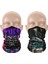 2'li Set Bandana Erkek Bandana Kadın Bandana Motosiklet Bandana Boyunluk Balaklava Outdoor Maske 3