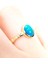 Gümüş Yüzük - Firuze-Turkuaz Taşlı Oval Kesim Boğumlu Modern Tasarım 925 Ayar Gümüş Tektaş Yüzük 3