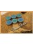 Tealight Mum Turkuaz Renk Simli 6 Adet 2