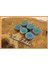 Tealight Mum Turkuaz Renk Simli 6 Adet 3