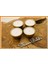 Mumluk Cupcake Koyu Altın Renk Beyaz Mum 2