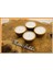 Mumluk Cupcake Koyu Altın Renk Beyaz Mum 3