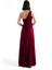 Kadın Bordo Tek Omuz Yırtmaçlı Uzun Abiye Elbise 5