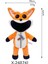 Gülümseyen Critters Karanlıkta Parlayan Mor Kedi Dalgası, Haşhaş Oyun Zamanı Gülümseyen Critters Tavşan Peluş Oyuncak, Gülümseyen Critters Dogday Doldurulmuş Hayvan(Renk:tilki) (Yurt Dışından) 2