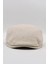 Erkek Keten Premium Krem Şapka Yazlık Flat Cap Kasket 4