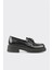 Elle Siyah Deri Kadın Loafer 1