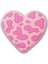 Pink Tonal Print Heart Unisex Pembe Jibbitz 1