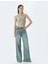Halter Yaka Crop Atlet Fitilli Metalik Baskı Detaylı Pamuklu 2