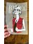 23X14 cm Ütü Ile Yapışan Kırmızı Ceketli Kız Transfer Baskı Arma 1