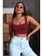 Askılı Kadın Crop Top Büstiyer, Kare Yaka Crop Top Büstiyer, Kalın Askılı Crop 1