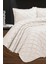 Berat 3 Parça Çift Kişilik Pike Takımı 240x260 Krem 1