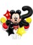 2 Yaş Siyah Rakam Balonlu Mickey Mouse Balon Seti Mini Fare Temalı 17'li Set 1