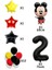 2 Yaş Siyah Rakam Balonlu Mickey Mouse Balon Seti Mini Fare Temalı 17'li Set 2