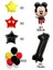 1 Yaş Siyah Rakam Balonlu Mickey Mouse Balon Seti Mini Fare Temalı 17'li Set 2
