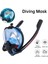 Çift Tüp Silikon Şnorkel Tam Yüz Dalış Maskesi Fullface Buğu Önceliyici Anti Sızıntı Gopro 2