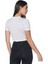 Air Baskılı Dar Kesimli Kısa Kadın Tişört DZ3751-121 3