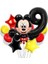 9 Yaş Siyah Rakam Balonlu Mickey Mouse Balon Seti Mini Fare Temalı 17'li Set 1