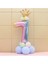 Unicorn Tema Rakam Balon Karşılama Seti 7 Yaş Gökkuşağı Renkleri Altın Taçlı 7 Rakamlı Balon 1
