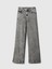 Kadın Siyah High Rise Stride Wide-Leg Jean Pantolon 3