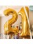 102CM Altın Rakam Balonlu 17'li Balon Seti 2