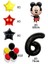 6 Yaş Siyah Rakam Balonlu Mickey Mouse Balon Seti Mini Fare Temalı 17'li Set 2