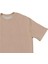 Basic Oversize Tişört - Bej Renk Oversize Basic T-shirt 2