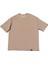 Basic Oversize Tişört - Bej Renk Oversize Basic T-shirt 1