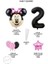 Siyah Rakam Balonlu Mini Fare Balon Set Minnie Mouse Balon Set 2