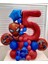 Örümcekadam Karşılama Seti Spiderman Kırmızı Rakam Folyo Balon 1