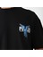 Bisiklet Yaka Baskılı Oversize T-Shirt - Siyah 3