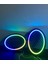 358 Modlu Kayar Ledli Oval Hoparlör Kapağı Pixel Kayar Neon Işıklı Oval Kapak 5