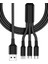 Tüm Telefonlara Uyumlu Type-C Micro USB Iphone 3in1 Şarj Kablosu 3.0A Hızlı Şarz Kablo 3lü 2
